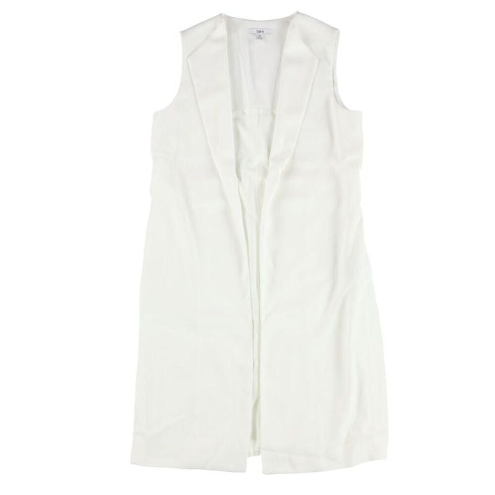 bar III Womens Long Sweater Vest, White, XS, DM
